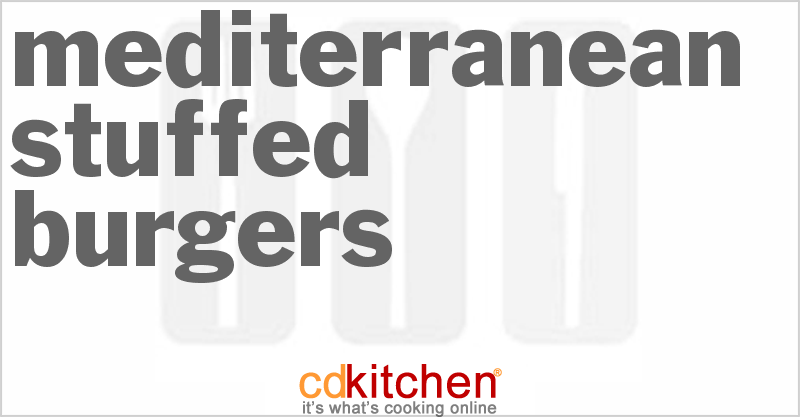 Mediterranean Stuffed Burgers - CDKitchen.com