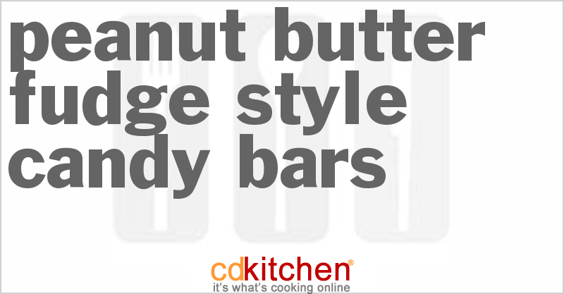 Peanut Butter Fudge-Style Candy Bars - CDKitchen.com