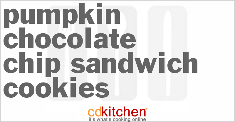 Pumpkin Chocolate Chip Sandwich Cookies - CDKitchen.com