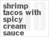 recipe for shrimp tacos with spicy cream sauce