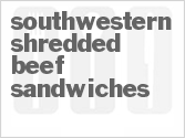 recipe for southwestern slow cooker shredded beef sandwiches