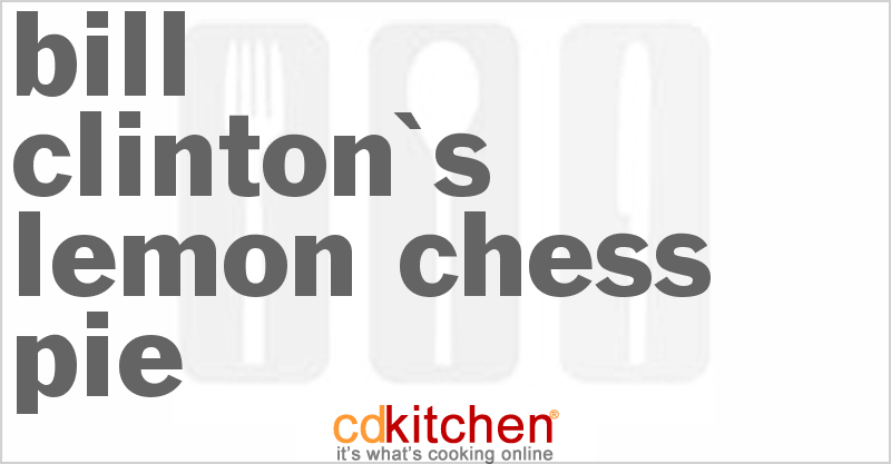 Bill Clinton's Lemon Chess Pie - CDKitchen.com
