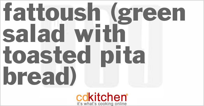Fattoush (Green Salad With Toasted Pita Bread) - CDKitchen.com