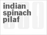 recipe for indian spinach pilaf