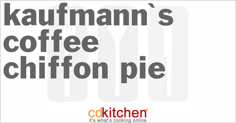 Kaufmann's Coffee Chiffon Pie - CDKitchen.com