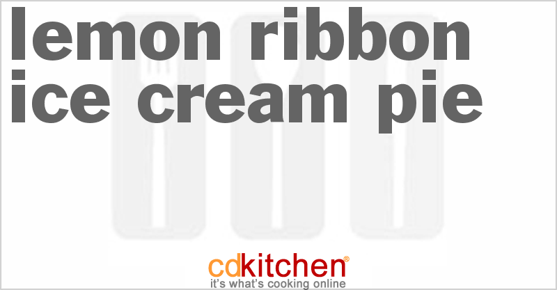 Lemon Ribbon Ice Cream Pie - CDKitchen.com
