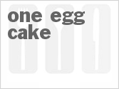 recipe for one egg cake