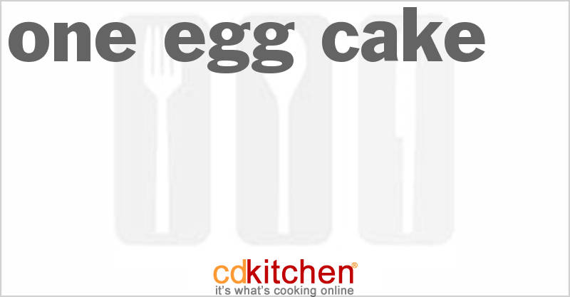 One Egg Cake - CDKitchen.com