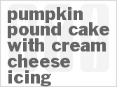 recipe for pumpkin pound cake with cream cheese icing
