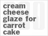 Cream Cheese Glaze for Carrot Cake