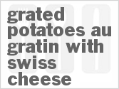 Grated Potatoes Au Gratin With Swiss Cheese