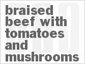 recipe for pressure cooker braised beef with tomatoes and mushrooms