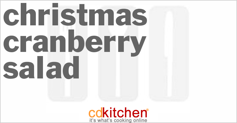 Christmas Cranberry Salad - CDKitchen.com