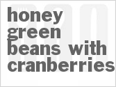 recipe for honey green beans with cranberries