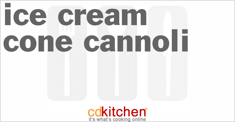 Ice Cream Cone Cannoli - CDKitchen.com