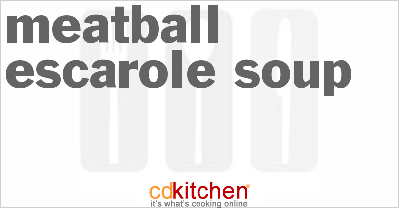Meatball Escarole Soup - CDKitchen.com