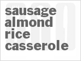 recipe for sausage-almond rice casserole
