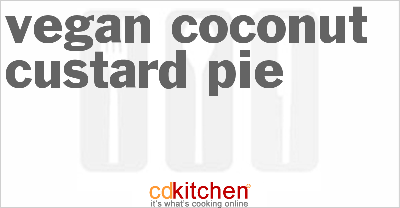 Vegan Coconut Custard Pie - CDKitchen.com