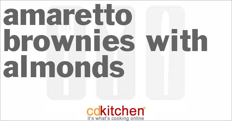 Amaretto Brownies With Almonds - CDKitchen.com