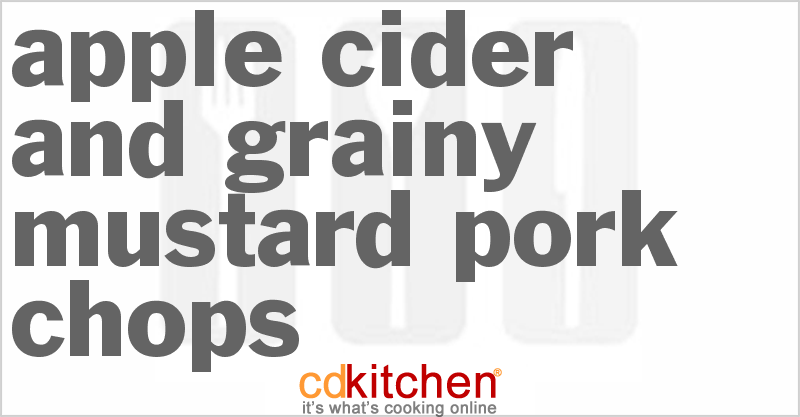 Apple Cider and Grainy Mustard Pork Chops with Brown Sugar Crab Apples and Braised Escarole - CDKitchen.com