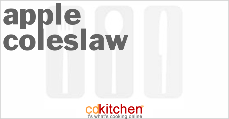 Apple Coleslaw - CDKitchen.com