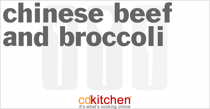 Chinese Beef and Broccoli - CDKitchen.com