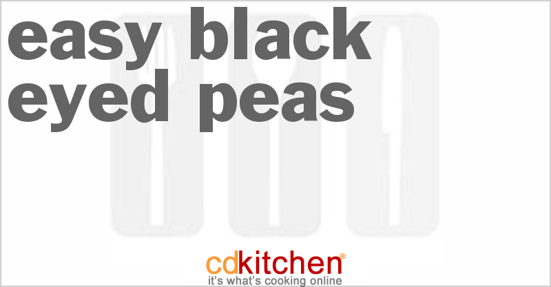 Easy Black-Eyed Peas - CDKitchen.com