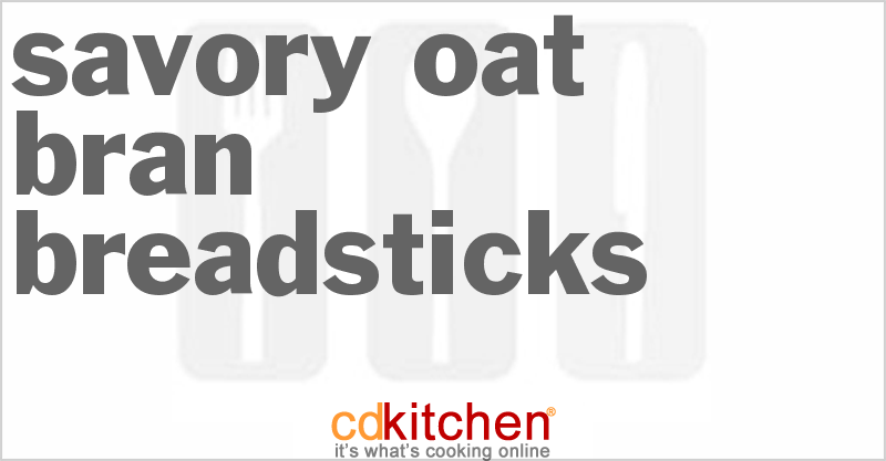 Savory Oat Bran Breadsticks - CDKitchen.com