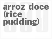 recipe for arroz doce (rice pudding)