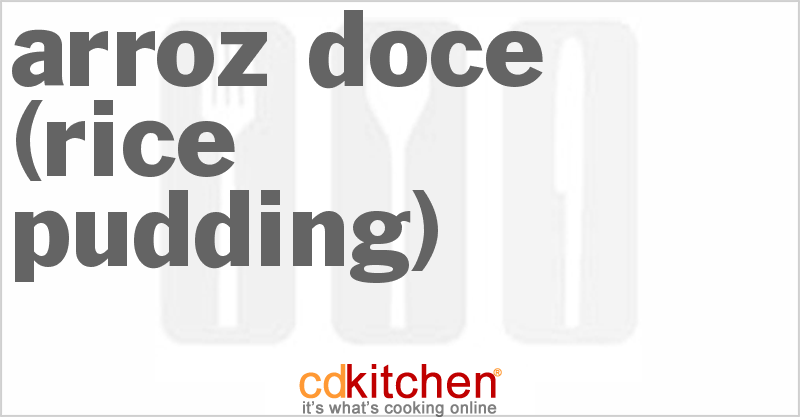 Arroz Dulce (Rice Pudding) - CDKitchen.com