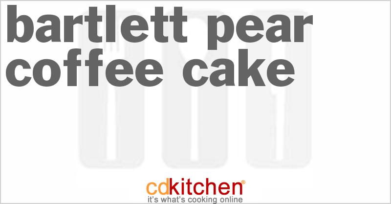 Bartlett Pear Coffee Cake - CDKitchen.com