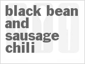 recipe for black bean and sausage chili