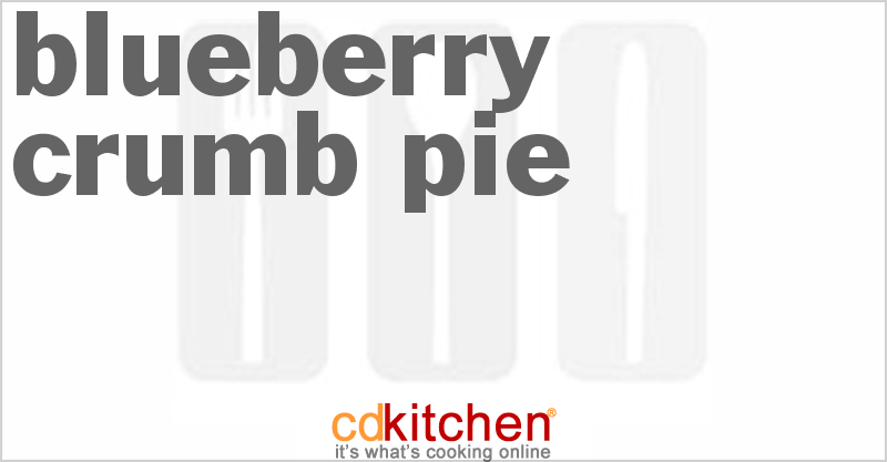 Blueberry Crumb Pie - CDKitchen.com