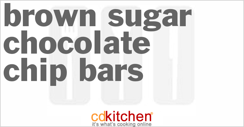 Brown Sugar Chocolate Chip Bars - CDKitchen.com