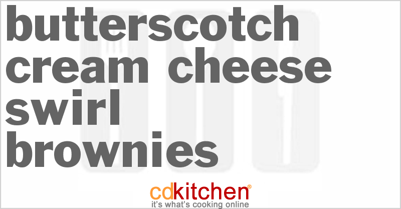 Butterscotch Cream Cheese Swirl Brownies - CDKitchen.com