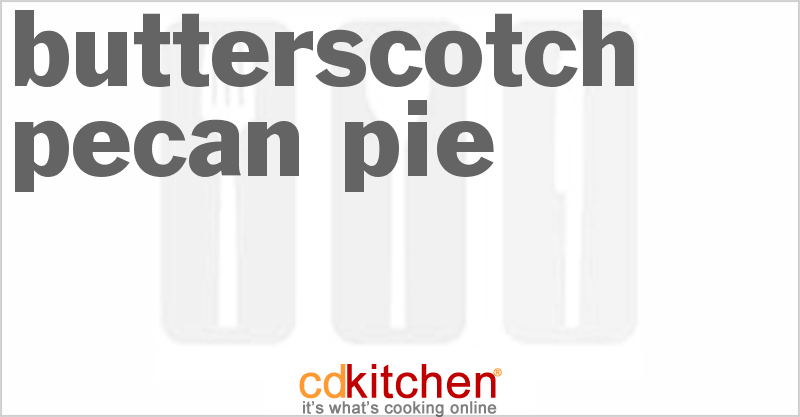 Butterscotch Pecan Pie - CDKitchen.com