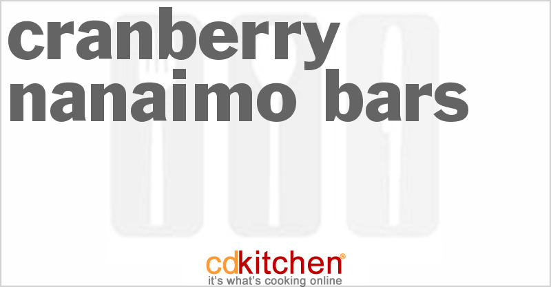Cranberry Nanaimo Bars - CDKitchen.com