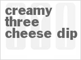 recipe for creamy three cheese dip