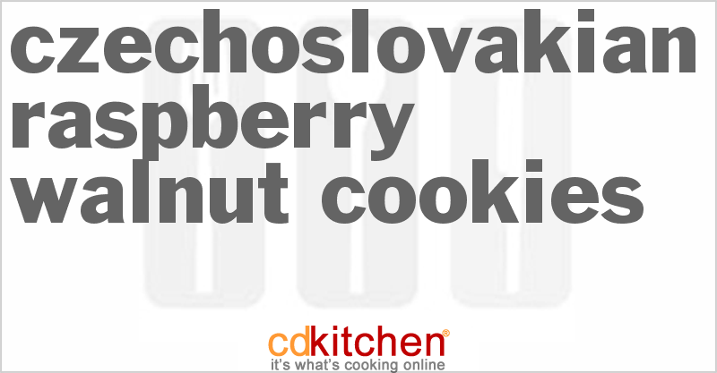Czechoslovakian Raspberry Walnut Cookies - CDKitchen.com