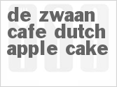 recipe for de zwaan cafe dutch apple cake