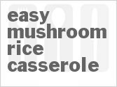 recipe for easy mushroom rice casserole