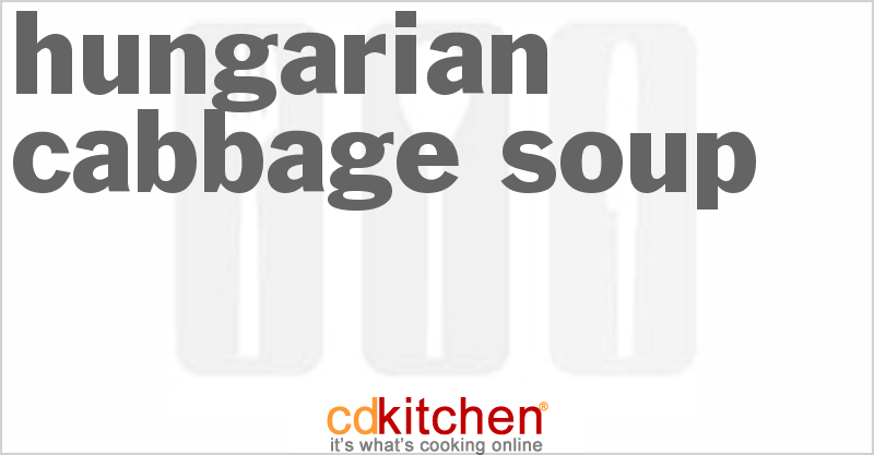 Hungarian Cabbage Soup - CDKitchen.com