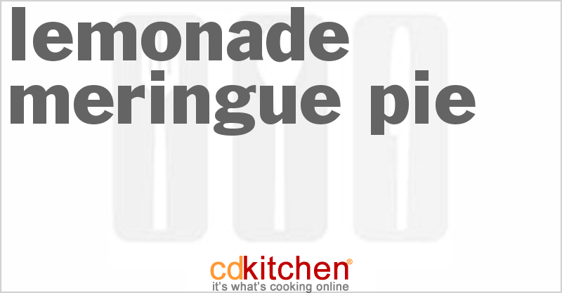 Lemonade Meringue Pie - CDKitchen.com