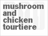 recipe for mushroom and chicken tourtiere