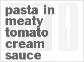 recipe for slow cooker pasta in meaty tomato cream sauce