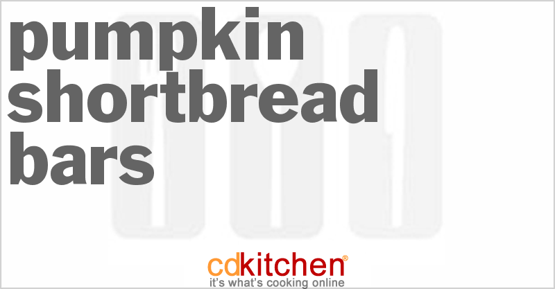 Pumpkin Shortbread Bars - CDKitchen.com