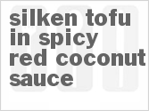 recipe for silken tofu in spicy red coconut sauce