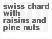 recipe for swiss chard with raisins and pine nuts
