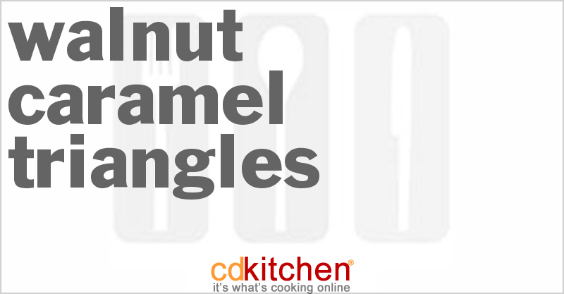 Walnut Caramel Triangles - CDKitchen.com