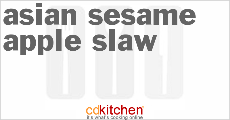 Asian Sesame Apple Slaw - CDKitchen.com